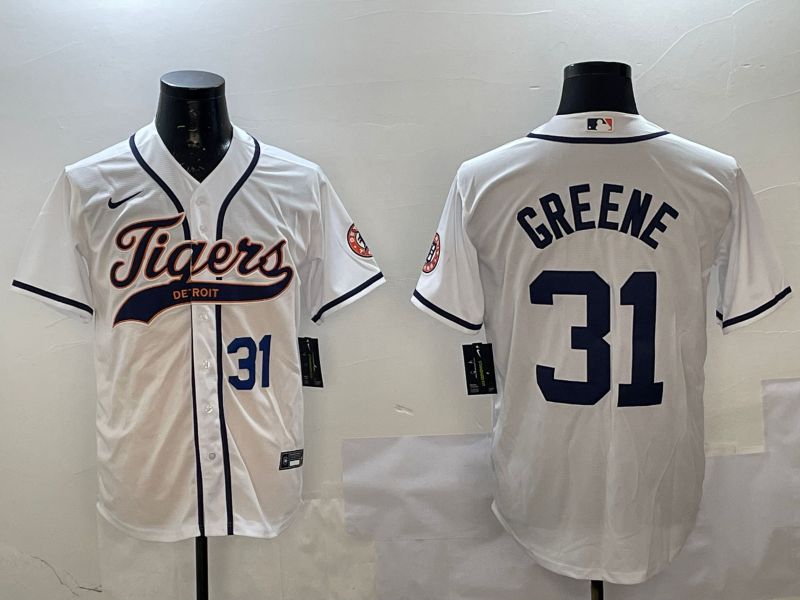 Men Detroit Tigers #31 Greene White Joint Name 2025 Nike MLB Jersey style 2->detroit tigers->MLB Jersey
